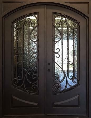 60 x 80 Elina Square Exterior Wrought Iron Door