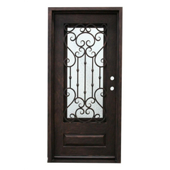 Dallas 3/0x6/8 Wrought Iron Prehung Front Door