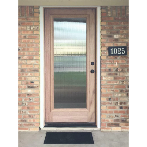 3'0"x6'8" Exterior Mahogany Door | Modern Full Glass