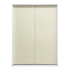 6 ft x 6 ft 8 in Flush Solid Core Primed Prehung Interior French Door