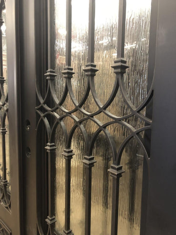 72 in x 80 in Bella Double Wrought Iron Door