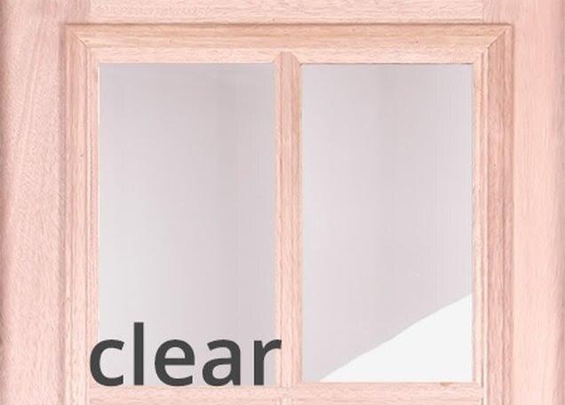 72 in x 80 in Double 3/4 Glass Exterior Mahogany Door