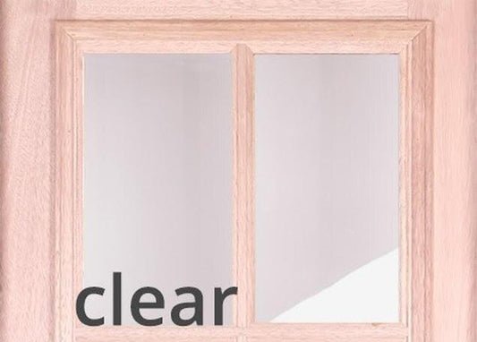 72 in x 80 in Double 3/4 Glass Exterior Mahogany Door