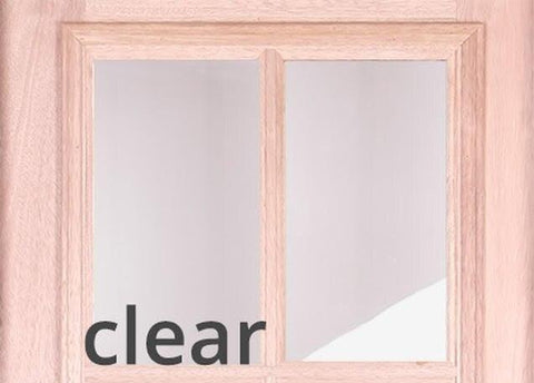 72 in x 80 in Double 3/4 Glass Exterior Mahogany Door