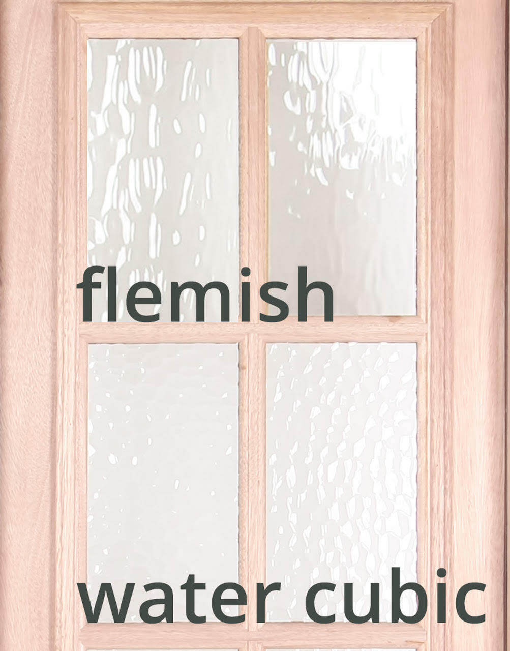 72 in x 80 in Double 3/4 Glass Exterior Mahogany Door