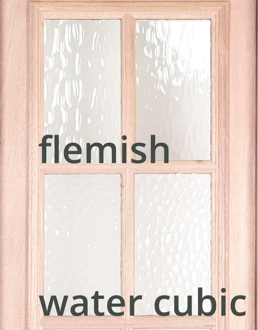 72 in x 80 in Double 3/4 Glass Exterior Mahogany Door