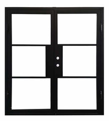 6/0x6/8 French Exterior Wrought Iron Prehung Door