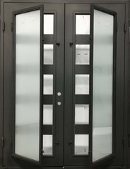 72 in x 96 in 5 Lite Wrought Iron Exterior Door