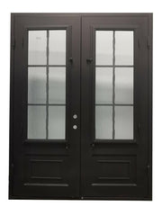 6 Lite Double Wrought Iron Door