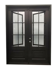 6 Lite Double Wrought Iron Door