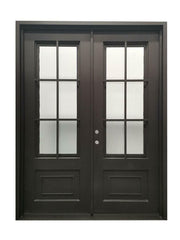 6 Lite Double Wrought Iron Door