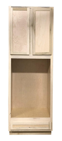 8 Double Oven Kitchen Cabinet or Unfinished Poplar or Shaker Style or 33