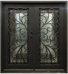 Violet 6/0x6/8 Wrought Iron Prehung Front Door