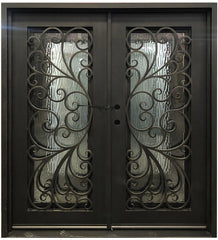 Violet 6/0x6/8 Wrought Iron Prehung Front Door