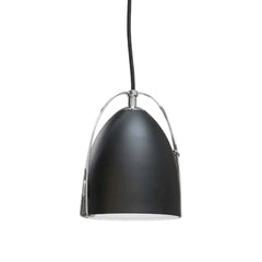 1-Light Mini Pendant - BLK Cord - MB/WH
