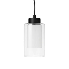 Clear / White Double Glass Mini Pendant - MB