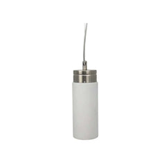 1-Light WH Cylinder Pendant  - NK Braided Silver Cord