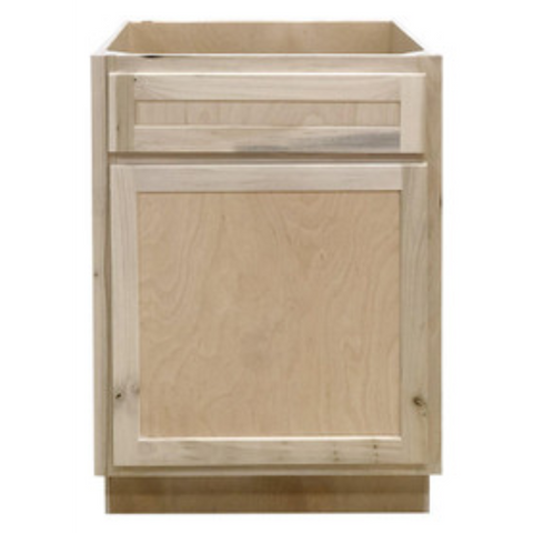 Kitchen Base Cabinet | Unfinished Poplar | Shaker Style | 24'