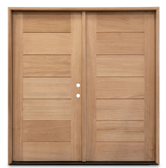 6 ft. x 6 ft. 8 in. Exterior Mahogany Door 7 panel