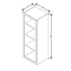 CNC Classic Broadway Coastal 15" W X 42" H Aluminum Frame Glass Door - Vertical
