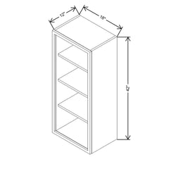 CNC Classic Broadway Beach 18" W X 42" H Aluminum Frame Glass Door - Vertical