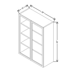 CNC Classic Milano Obsidian 42 To 45" W X 36" H Double Door Blind Wall Cabinet