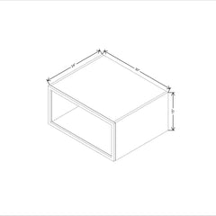 CNC Classic Broadway Silk 30" W X 15" H Aluminum Frame Glass Door - Horizontal