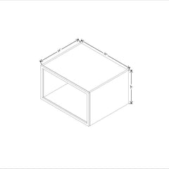 CNC Classic Broadway Cotton 30" W X 18" H Aluminum Frame Glass Door - Horizontal