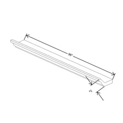 J&K Pearl Glazed H9 96" W 10- 3 1/4" Crown Molding with Base