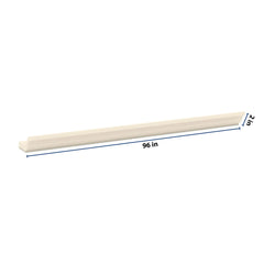 J&K Pearl Glazed H9 96" W 10- 3 1/4" Crown Molding with Base