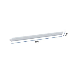 J&K White Shaker S8 96" W 10- 3 1/4" Crown Molding with Base