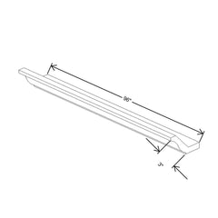 J&K Almond S2 96" 10-4 1/4 W Crown Molding with Base