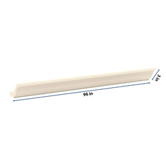 J&K Pearl Glazed H9 96" 10-4 1/4 W Crown Molding with Base