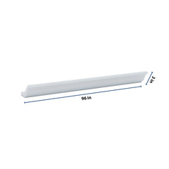 J&K White Shaker S8 96" 10-4 1/4 W Crown Molding with Base