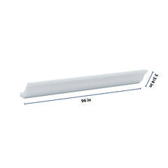 J&K White Shaker S8 96" W Large Crown Molding with Base