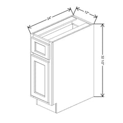 Fabuwood Quest Metro Frost 12" W x 32 1/2" H x 24" D ADA Single Door Base Cabinet