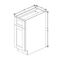 Fabuwood Allure Galaxy Dove 12" W x 32 1/2" H x 24" D ADA Single Door Base Cabinet