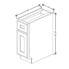 Fabuwood Quest Metro Frost 12" W X 32 1/2" H X 24" D Single Door Base Cabinet