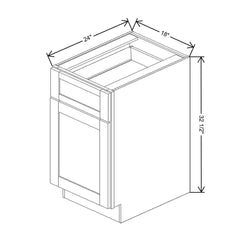 Fabuwood Allure Galaxy Dove 18" W x 32 1/2" H x 24" D ADA Single Door Base Cabinet