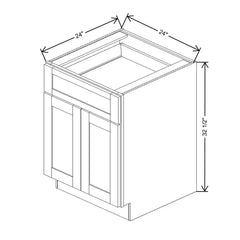 Fabuwood Allure Luxe Pistachio Green 24" W x 32 1/2" H x 24" D ADA Double Door Base Cabinet