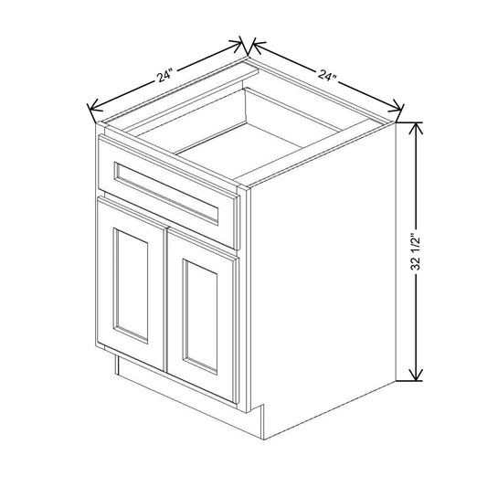 Fabuwood Quest Metro Frost 24" W X 32 1/2" H X 24" D Double Door Base Cabinet