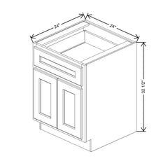 Fabuwood Quest Metro Frost 24" W X 32 1/2" H X 24" D Double Door Base Cabinet