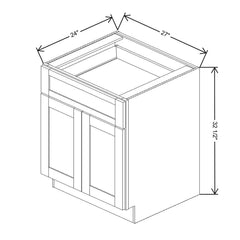 Fabuwood Allure Luxe Mint Green 27" W x 32 1/2" H x 24" D ADA Double Door Base Cabinet