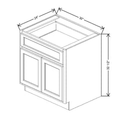 Fabuwood Quest Metro Java 30" W x 32 1/2" H x 24" D ADA Double Door Base Cabinet