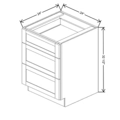 Fabuwood Allure Galaxy Dove 24" W x 32 1/2" H x 24" D ADA Drawer Base Cabinet
