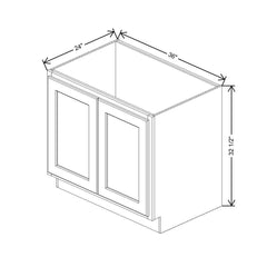 Fabuwood Quest Metro Java 36" W X 32 1/2" H X 24" D Sink Base - Removable Front - Cabinet