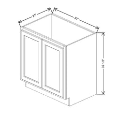 Fabuwood Quest Discovery Frost 30" W x 32 1/2" H x 24" D ADA Vanity Sink Base Cabinet