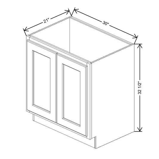 Fabuwood Quest Metro Frost 30" W X 32 1/2" H X 24" D Vanity Base - Removable Front - Cabinet