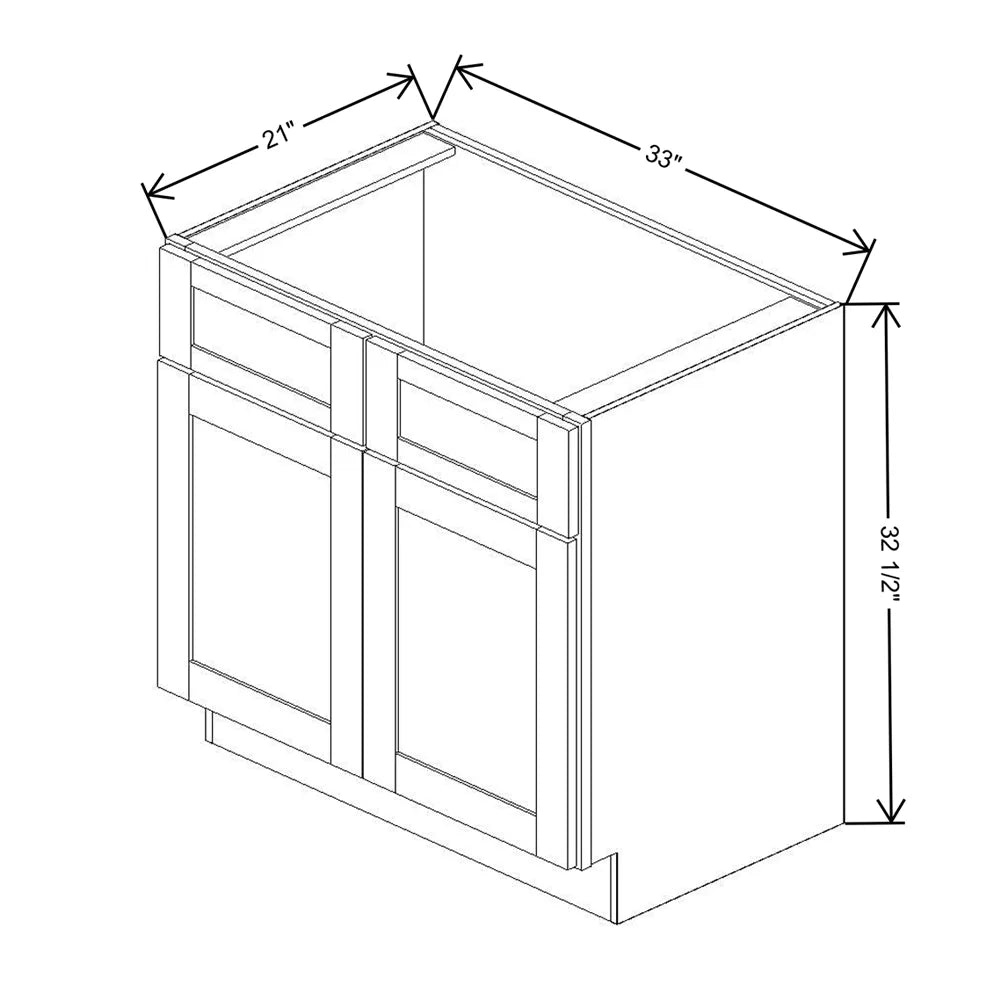 Fabuwood Allure Galaxy Horizon 33" W x 32 1/2" H x 24" D ADA Vanity Sink Base Cabinet