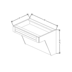 Fabuwood Allure Luxe Cloud White 33" W x 32 1/2" H x 24" D ADA Wall Hung Vanity Sink Base Cabinet